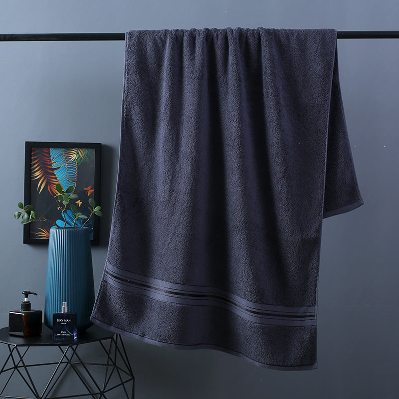 Pure Color Thick Cotton Bath Towel Set Towel Set Increased P | Other