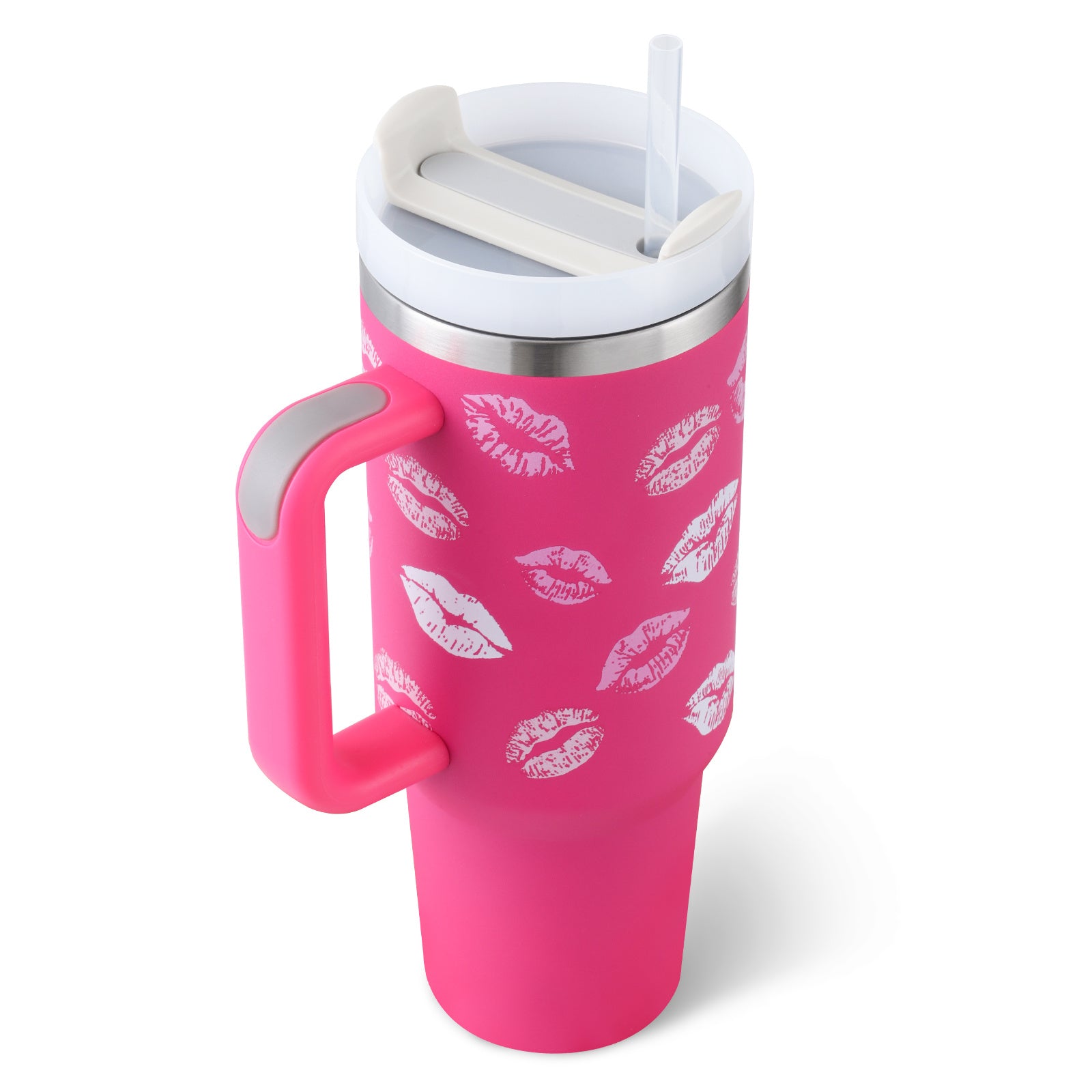 40 Oz Tumbler With Handle Straw Insulated, Stainless Steel S | Other
