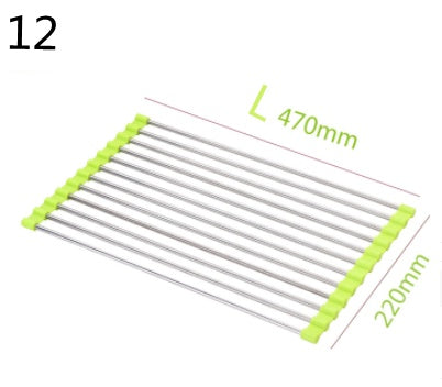 Folding Kitchen Drain Sink Rack Stainless Steel | Other