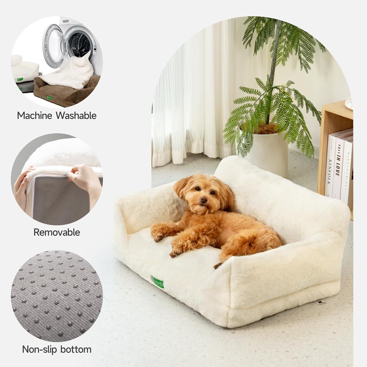 Mewoofun Cat Sofa Bed - Washable Pet Bed With Removable Cove | Home & Garden