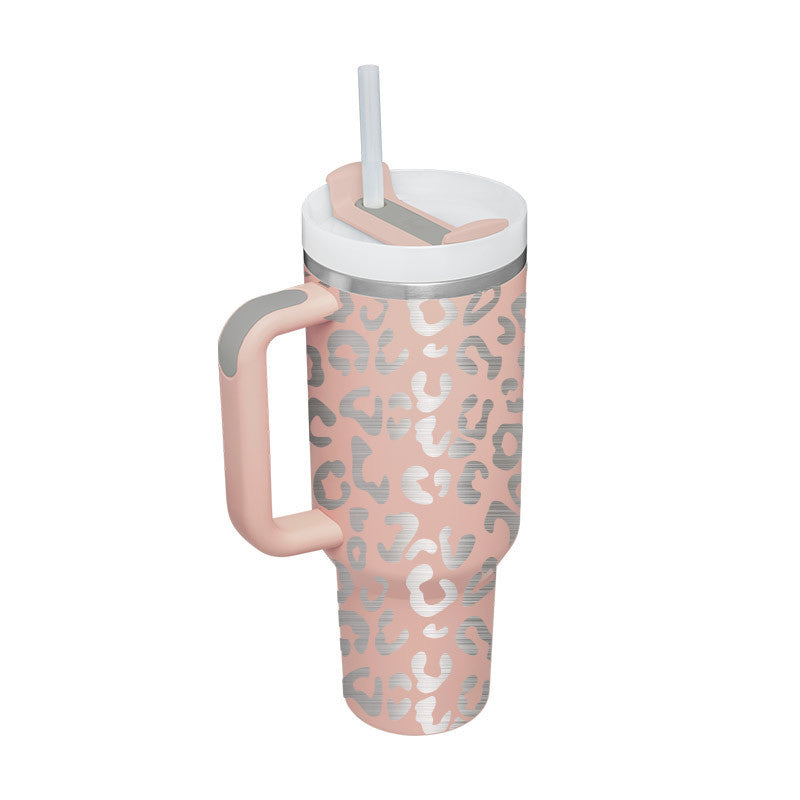 40 Oz Tumbler With Handle Straw Insulated, Stainless Steel S | Other