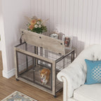 Furniture Style Dog Cage Side Table With Wheels With Double | Home & Garden