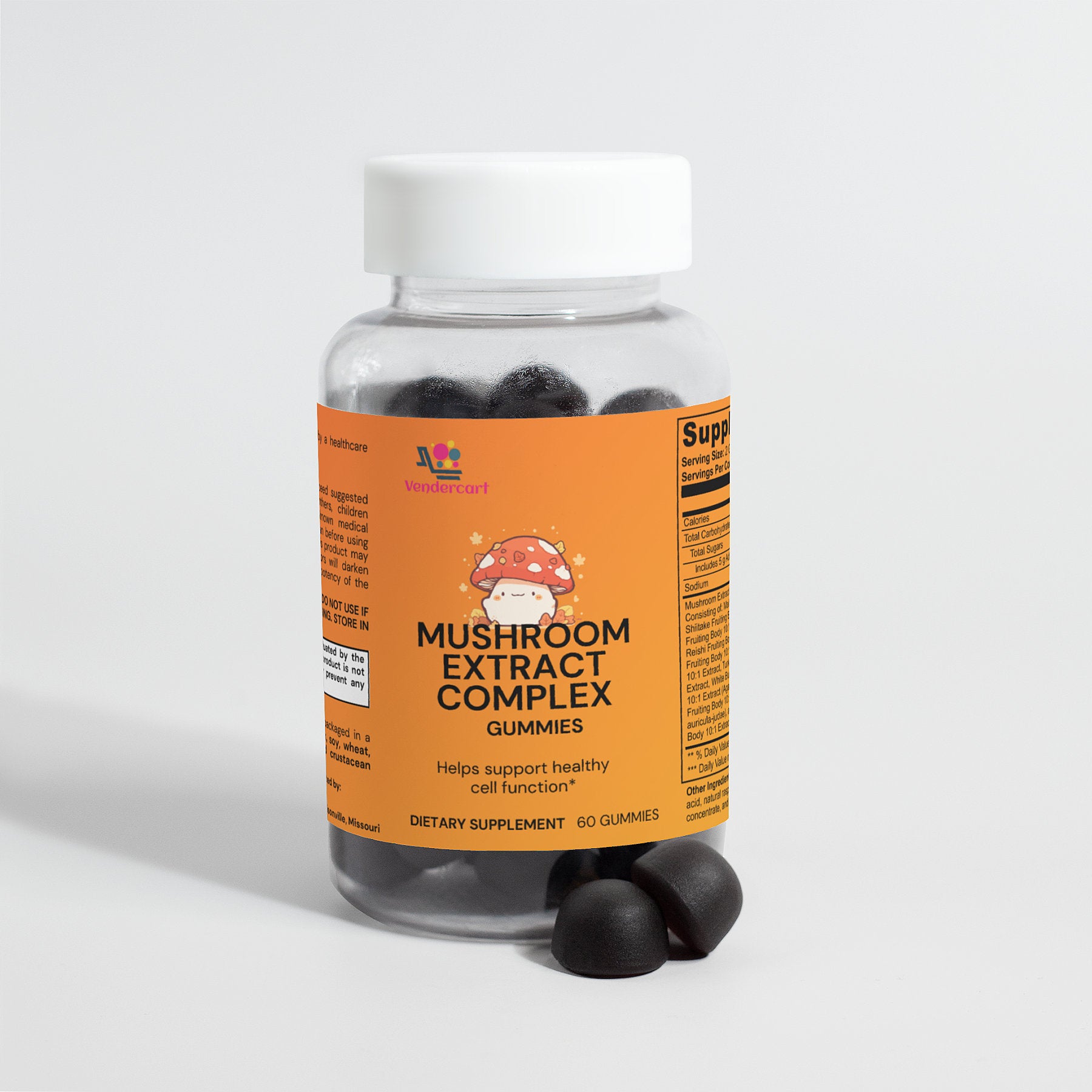 Raspberry Mushroom Gummies Extract, 60 Gummies | Other