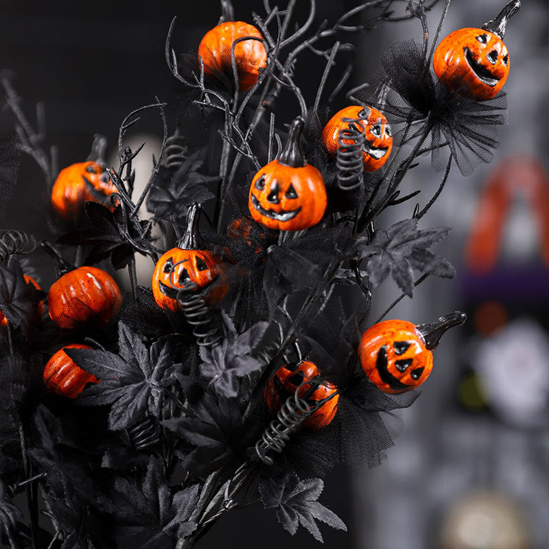 Halloween Decorations Black Horror Pumpkin Twig Cutting Bouq | Other
