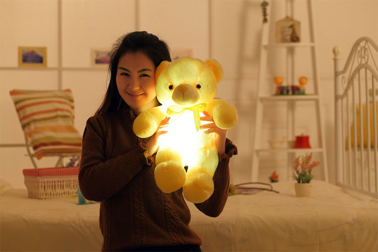 Creative Light Up Led Teddy Bear Stuffed Animals Plush Toy C | Electronic Learning Toys