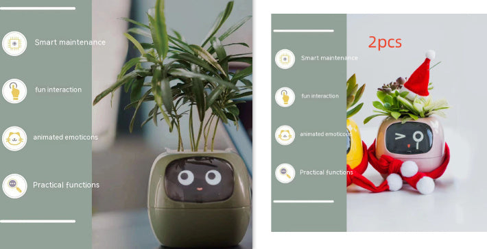 Smart Planter with AI Sensors – Interactive Plant Care with 49+ Expressions & Real-Time Monitoring