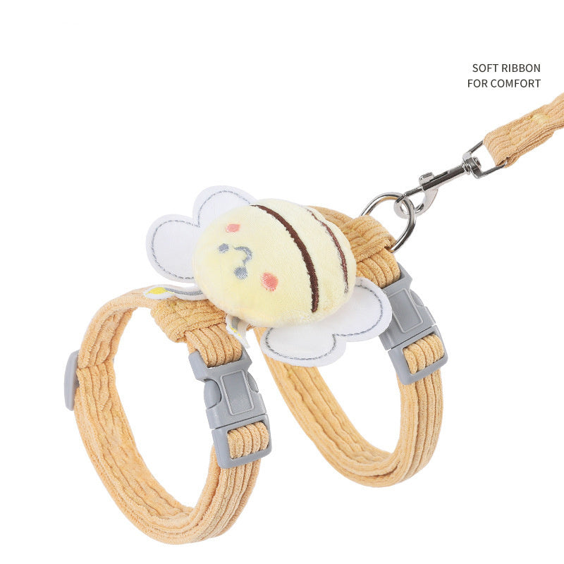 Cat Harness Leash Set With Cute Bee Plaid Cats Escape Proof | Other