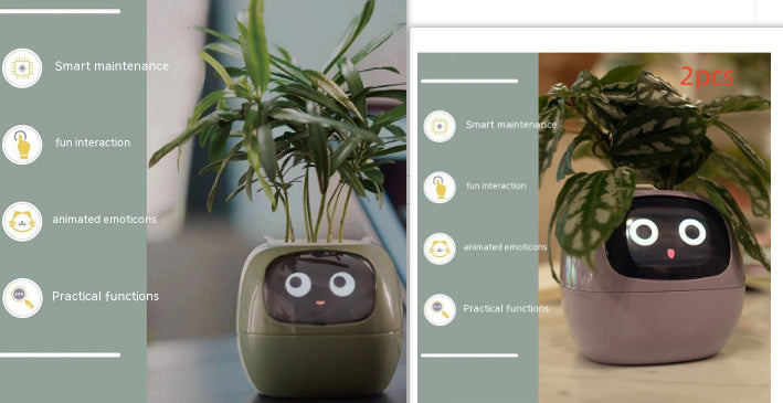 Smart Planter with AI Sensors – Interactive Plant Care with 49+ Expressions & Real-Time Monitoring
