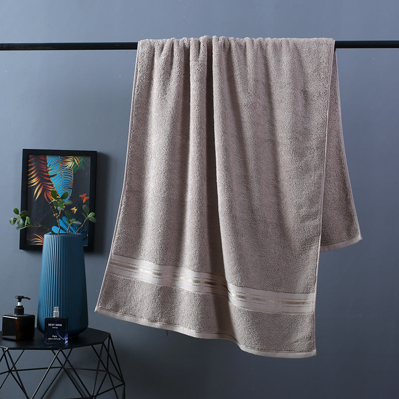 Pure Color Thick Cotton Bath Towel Set Towel Set Increased P | Other