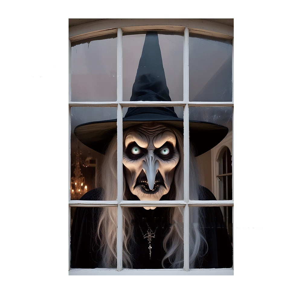 3d Holiday Window Cover Witch Halloween Window Cover | Other