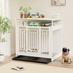 43.3 Inch Large Dog Kennel Furniture, Wooden Kennel With Div | Home & Garden