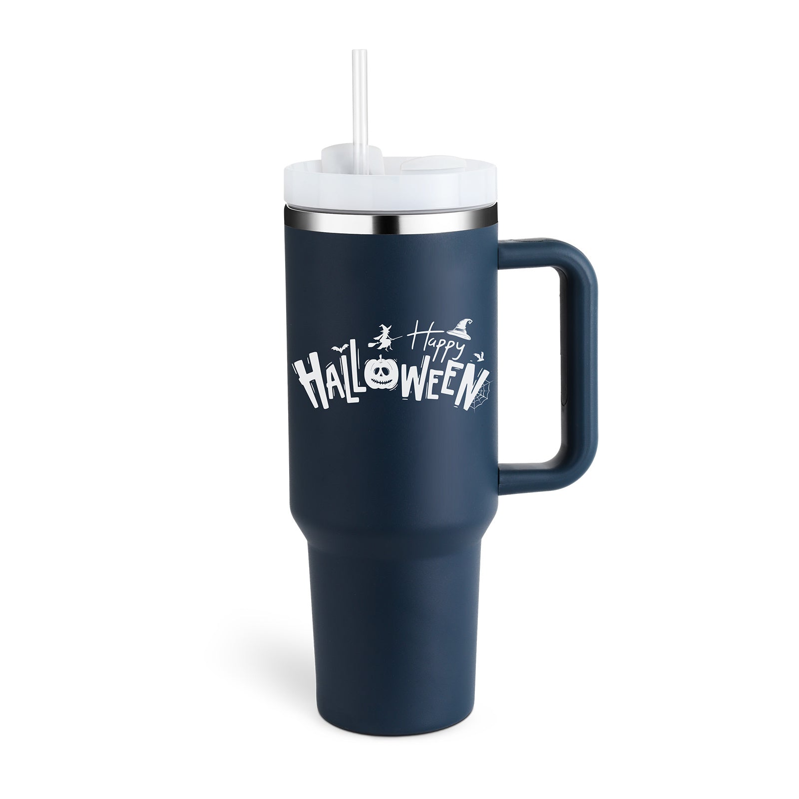 40 Oz Tumbler With Handle Straw Insulated, Stainless Steel S | Other