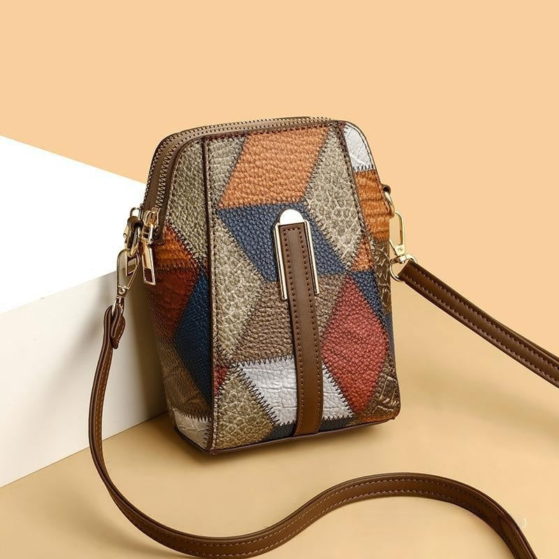 Fashion Soft Leather Stitching Shoulder Bag | Luggage & Bags