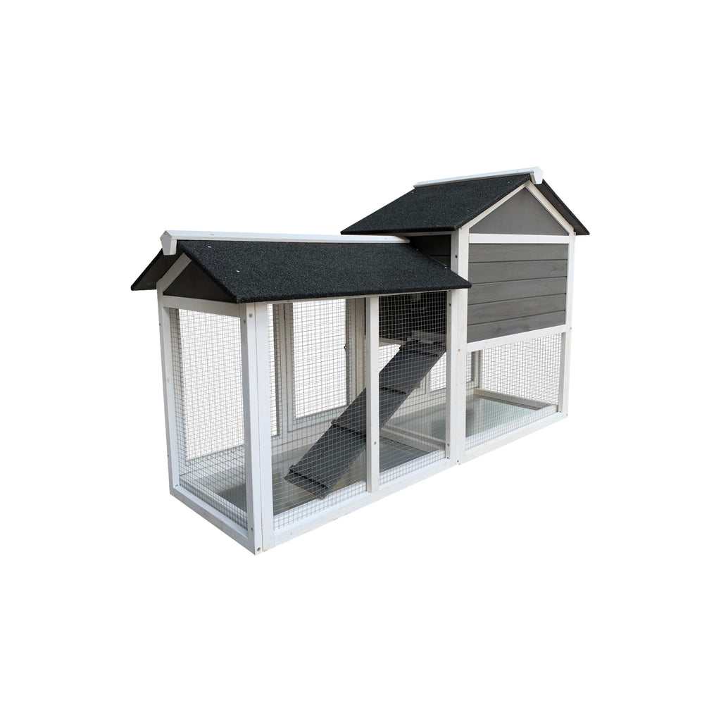 Detachable Pallet Ramp Wooden Outdoor Rabbit Hutch With Walk | Other