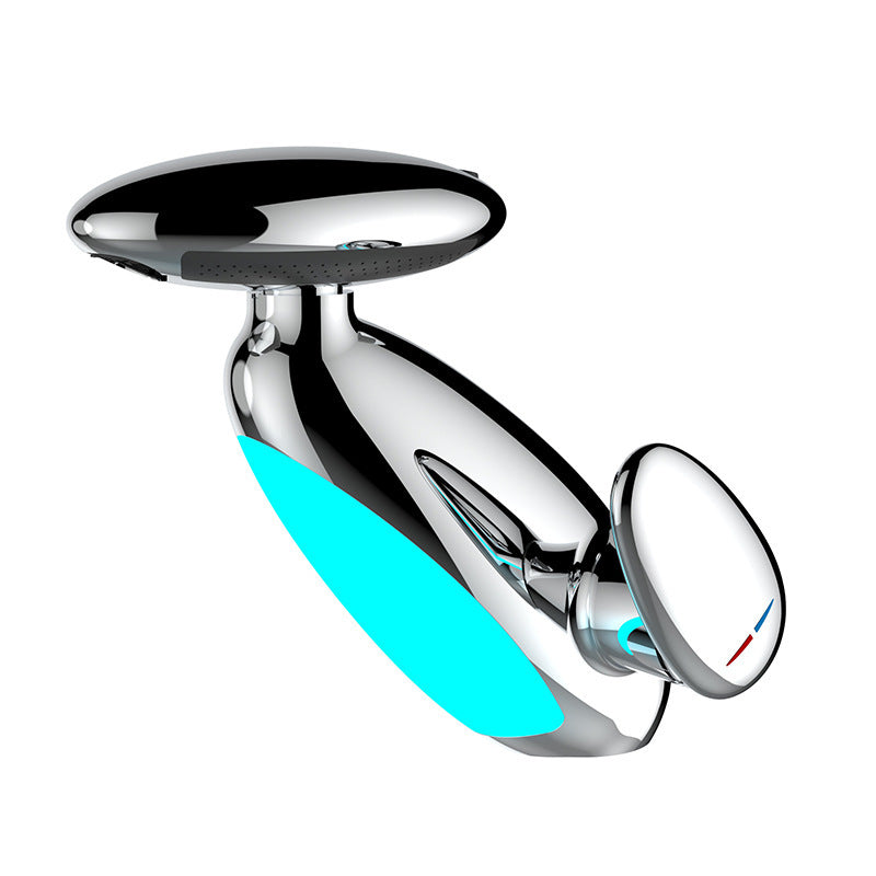 4-1 Modern Zinc Alloy Faucet – Chrome, Black, White, Gun Gray & Brushed Gold (Optional Ambient Light)