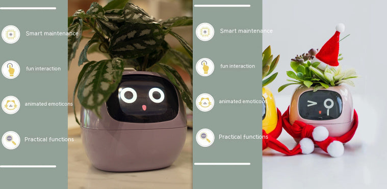 Smart Planter with AI Sensors – Interactive Plant Care with 49+ Expressions & Real-Time Monitoring