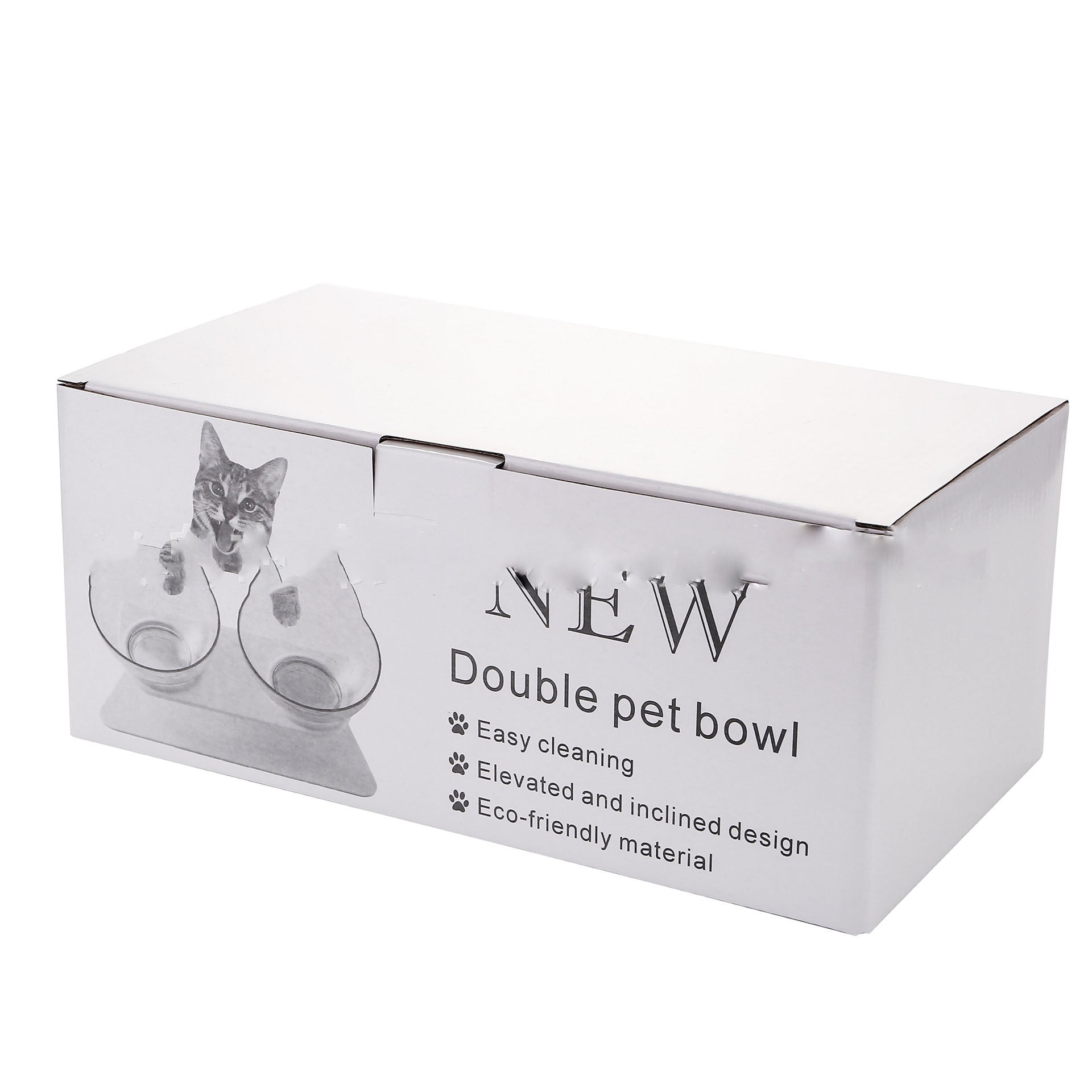 Non Slip Double Cat Bowl With Raised Stand Pet Food Cat Feed | Other
