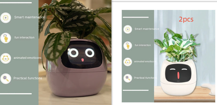 Smart Planter with AI Sensors – Interactive Plant Care with 49+ Expressions & Real-Time Monitoring