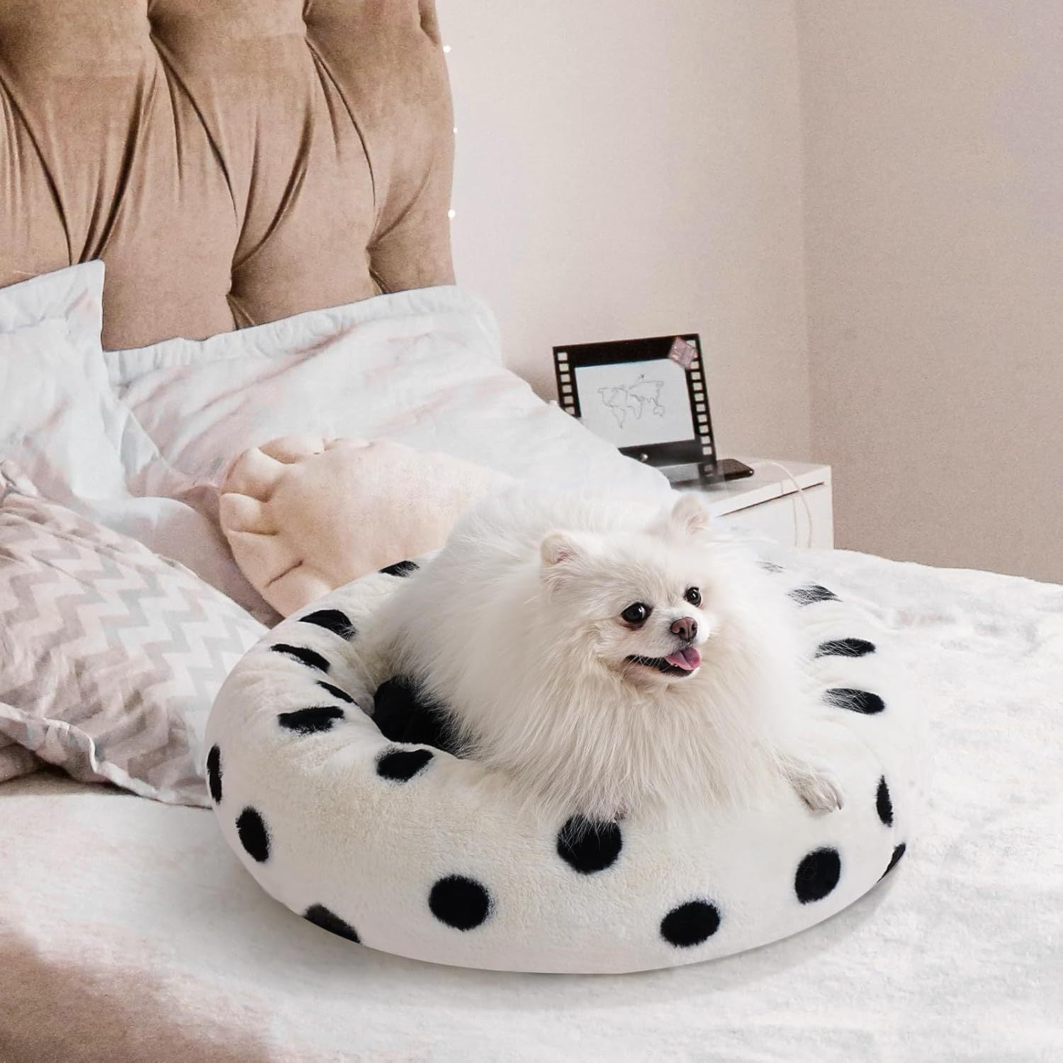 Mewoofun Donut Cat Bed For Indoor Cats - 23 Inch Round Washa | Other