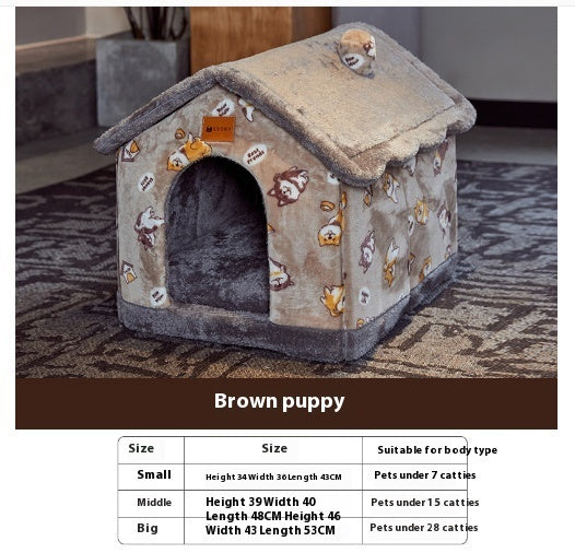 Foldable Dog House Pet Cat Bed Winter Dog Villa Sleep Kennel | Other