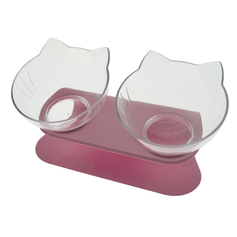 Non Slip Double Cat Bowl With Raised Stand Pet Food Cat Feed | Other