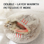 Luxurious Plush Round Cat Bed Cat Bed Round Soft Plush Burro | Other