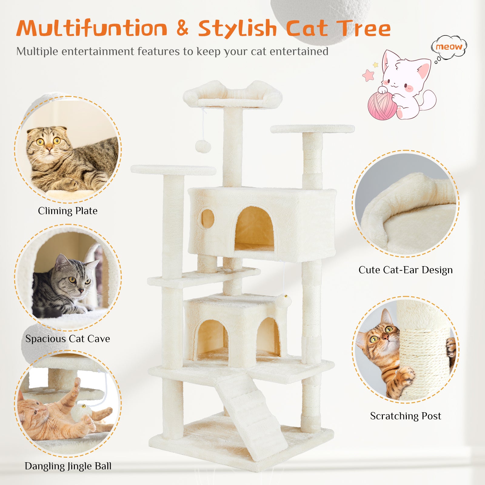 Multi Functional Ca Cat Treehouset Climbing Frame | Other