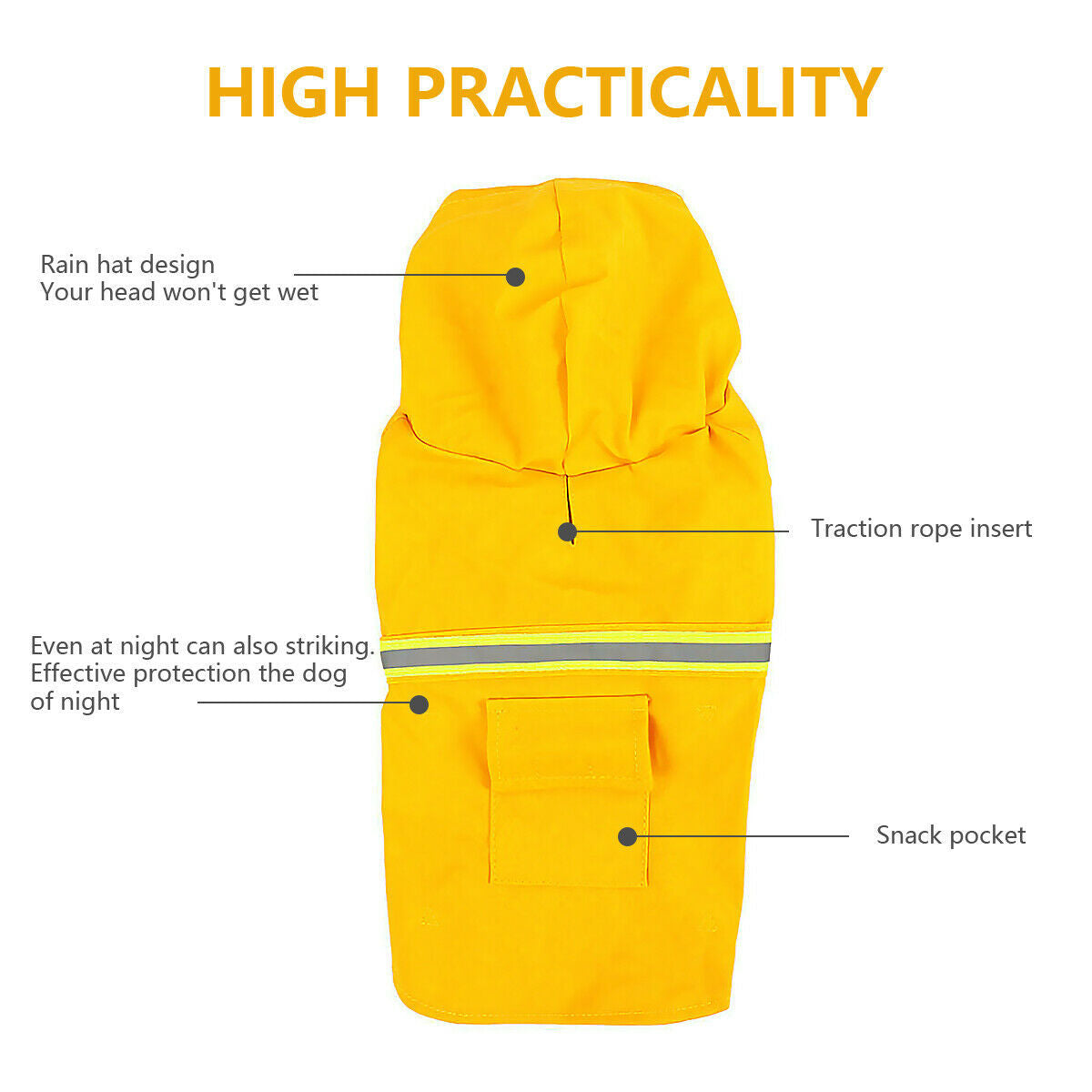 Dog Raincoat,waterproof Dog Rain Jacket With Safety Reflecti | Other