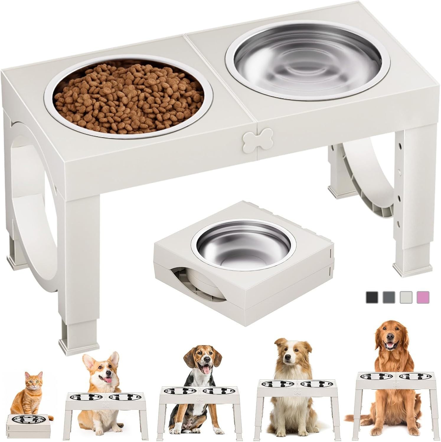 Xia Z Fashion Pet Products Black Dog Bowl Holder | Other