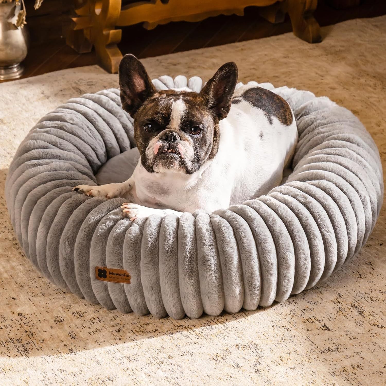 Mewoofun Donut Cat Bed - Washable Round Pet Bed For Indoor C | Other