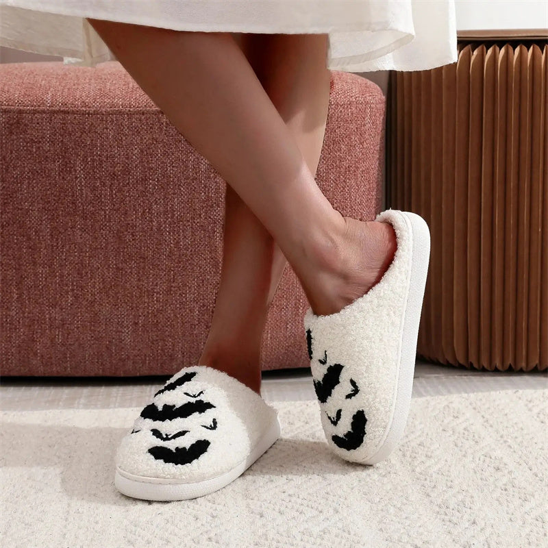 Funny Bat Slipper Halloween Pumpkin Flat Indoor House Shoes | Shoes
