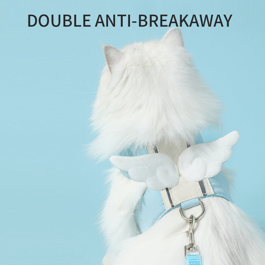 Adjustable Pet Cat Leash Set, Angel Wings Design, Breathable | Other
