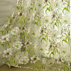 White Striped Yarn Translucent Curtain For Bedroom | Other