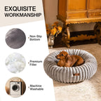 Mewoofun Donut Cat Bed - Washable Round Pet Bed For Indoor C | Other