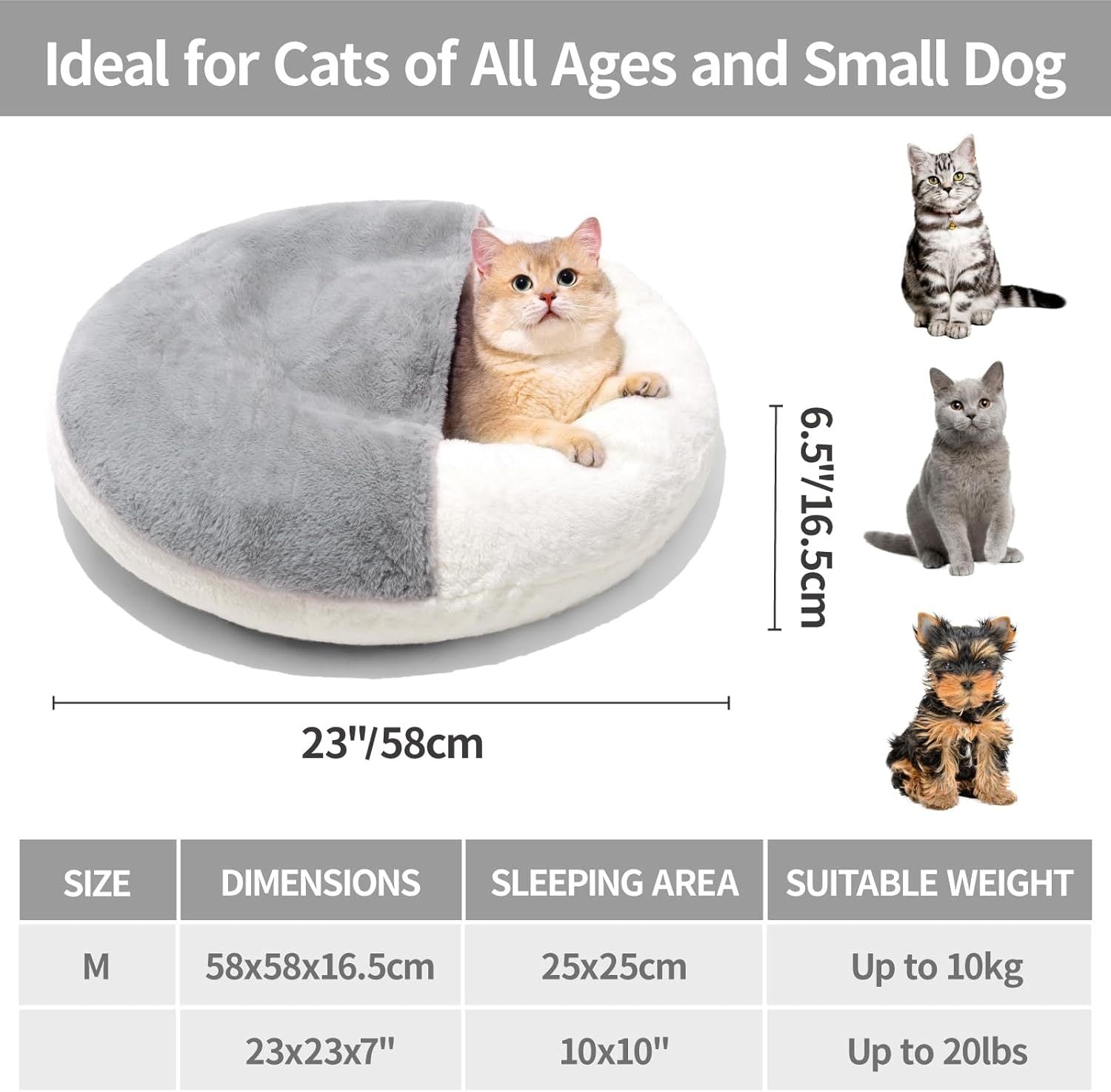 Mewoofun Enclosed Cat Bed Cave - Washable Pet Bed With Blank | Other