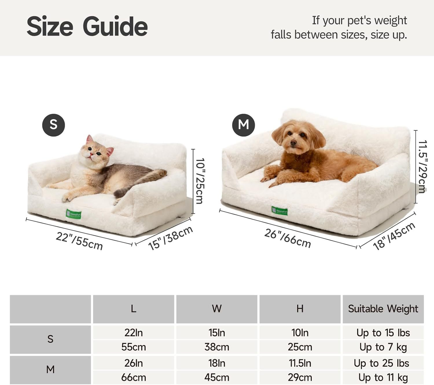 Mewoofun Cat Sofa Bed - Washable Pet Bed With Removable Cove | Home & Garden