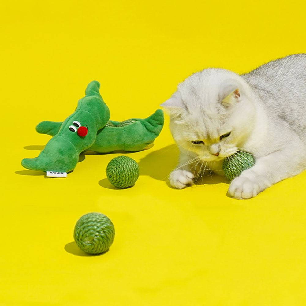 3pcs Cat Toy Balls, Interactive Pet Play Balls Sisal Rope Sc | Electronic Learning Toys