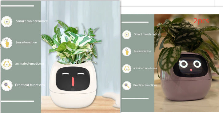 Smart Planter with AI Sensors – Interactive Plant Care with 49+ Expressions & Real-Time Monitoring