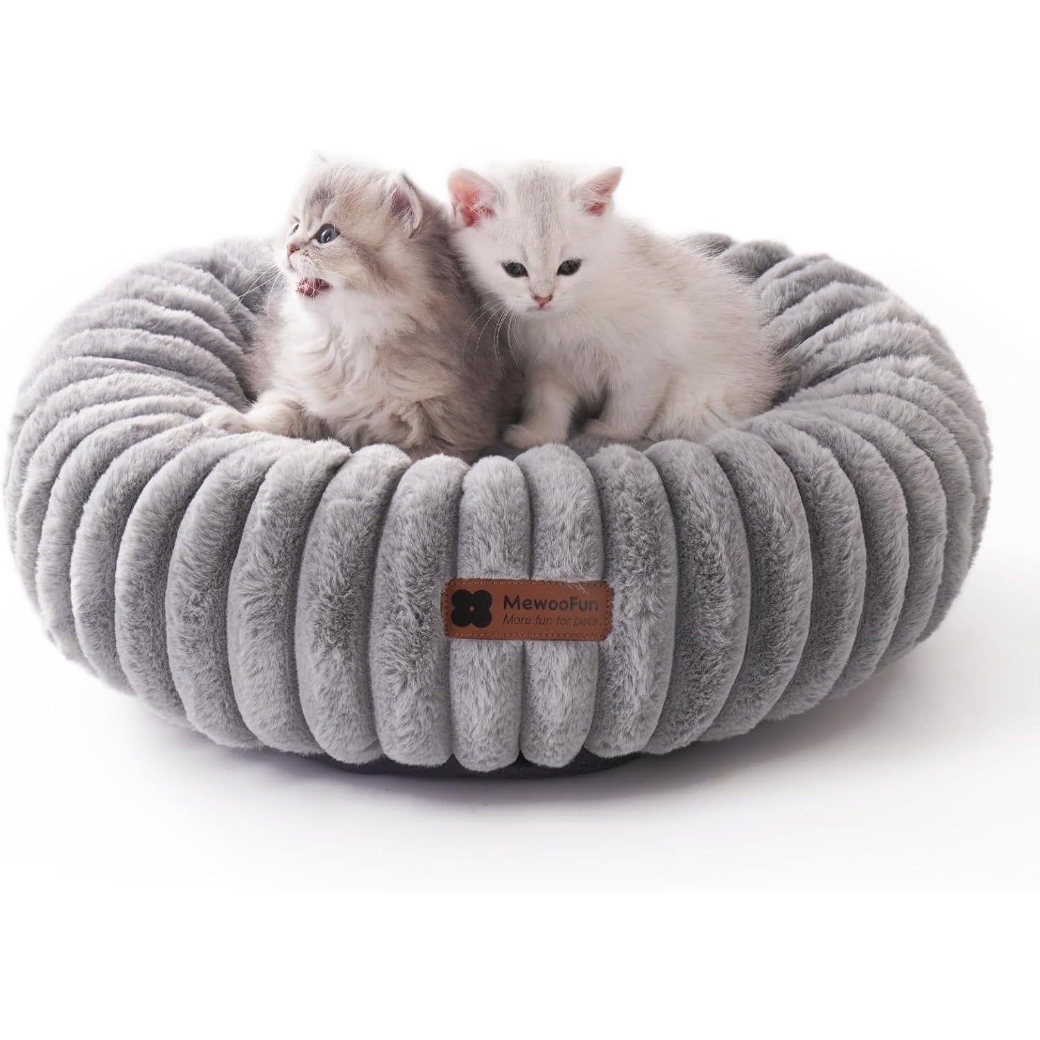 Mewoofun Donut Cat Bed - Washable Round Pet Bed For Indoor C | Other