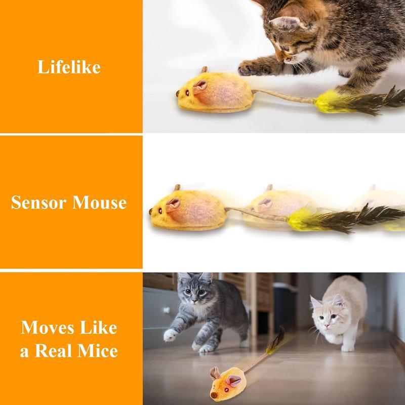 Interactive Cat Toy Mouse With Led Lights Forindoor Cats Usb | Electronic Learning Toys