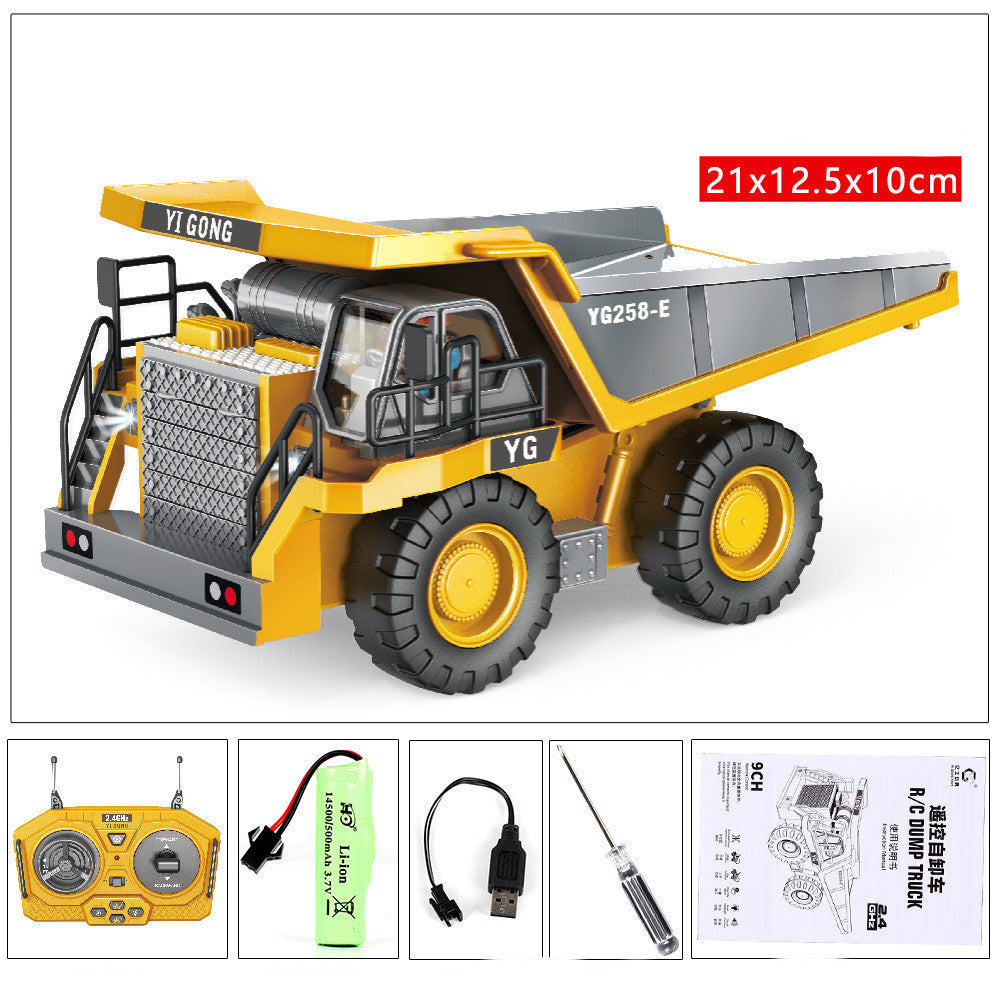 Children's Simple Alloy Charging Excavator Toy Car | Electronic Learning Toys