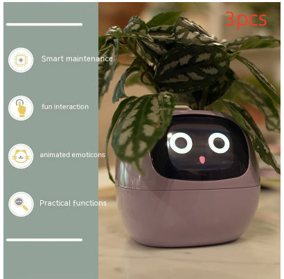 Smart Planter with AI Sensors – Interactive Plant Care with 49+ Expressions & Real-Time Monitoring