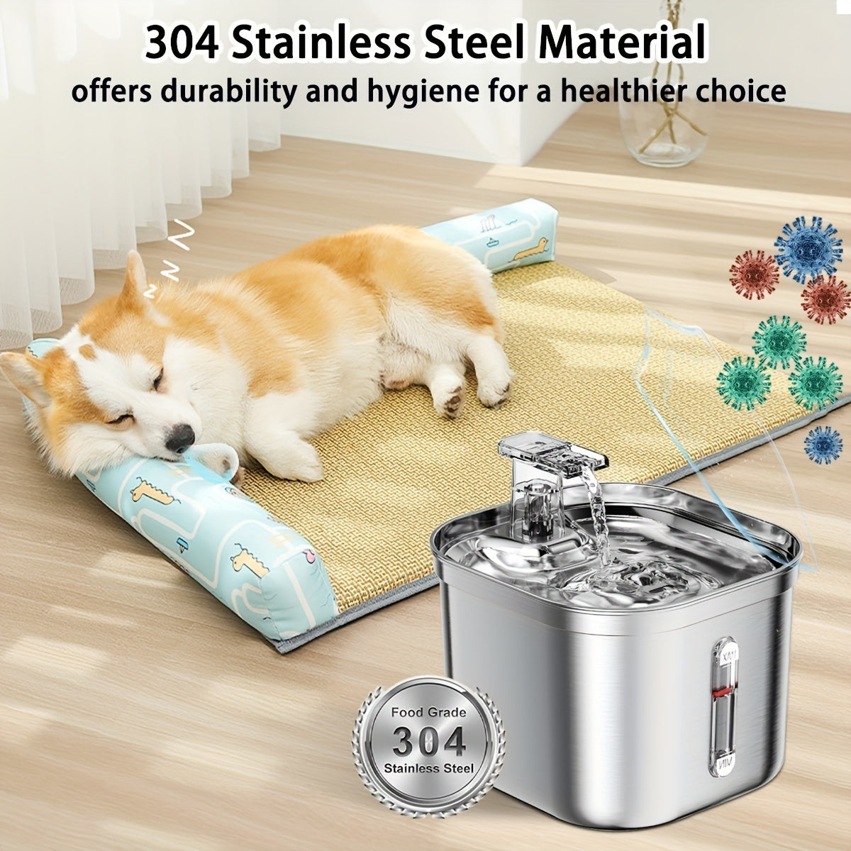 Cat Water Fountain, Stainless Steel Pet Water Fountain For C | Other