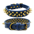 Retro Studded Spiked Rivet Large Dog Pet Leather Collar Pit | Other