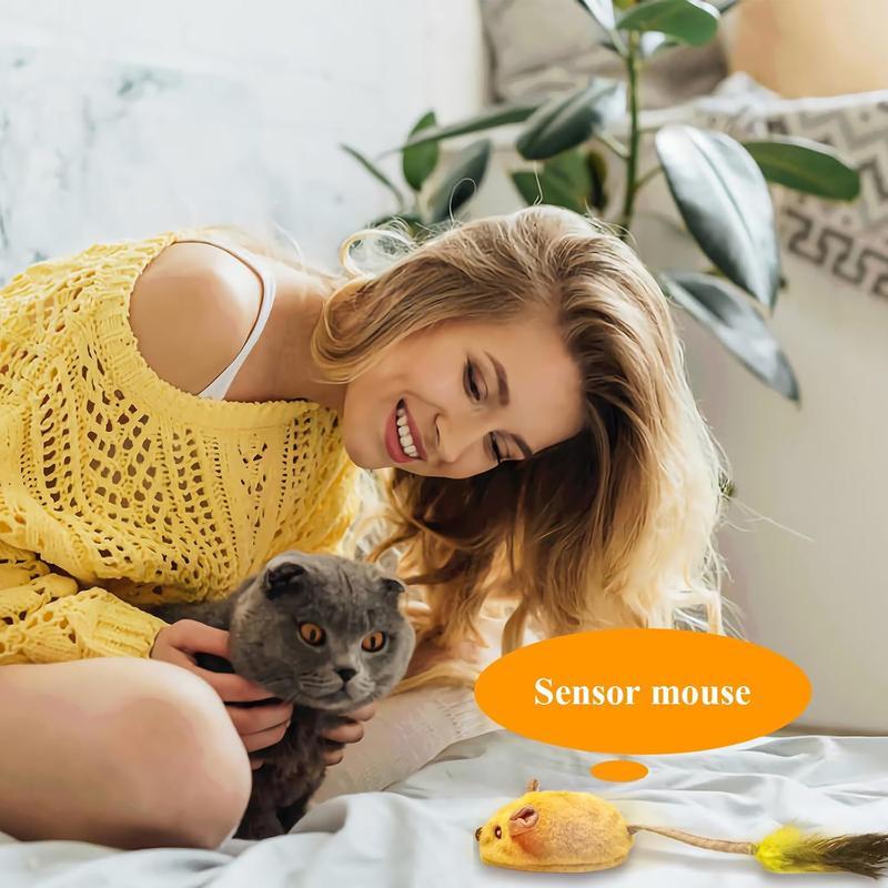 Interactive Cat Toy Mouse With Led Lights Forindoor Cats Usb | Electronic Learning Toys