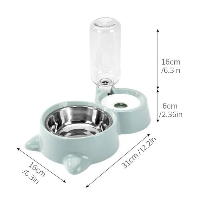 Pet Dog Cat Bowl Fountain Automatic Food Water Feeder Contai | Other