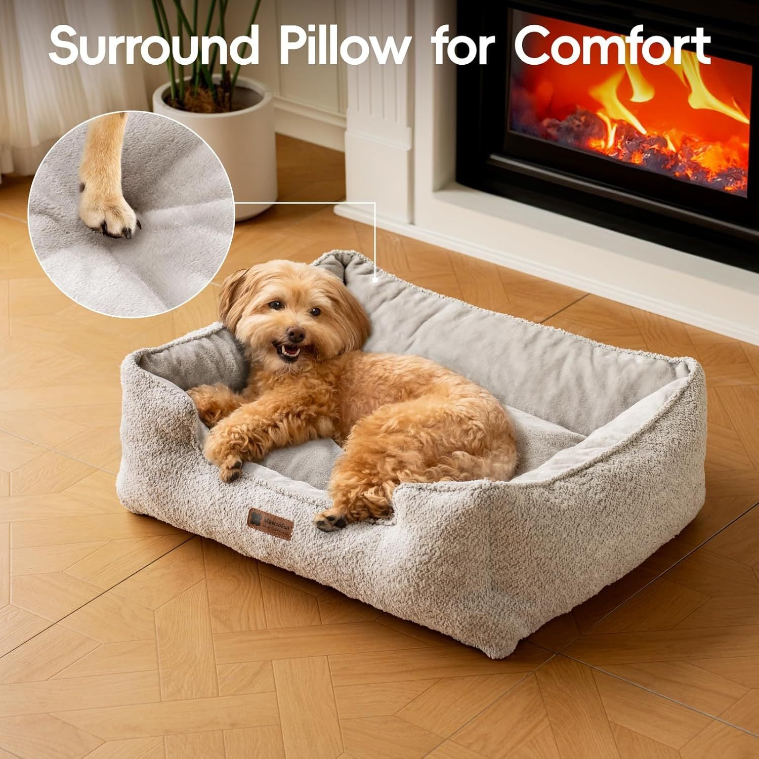 Mewoofun Medium Dog Bed - 31.5x23.6x9.5 Inch Washable Rectan | Other