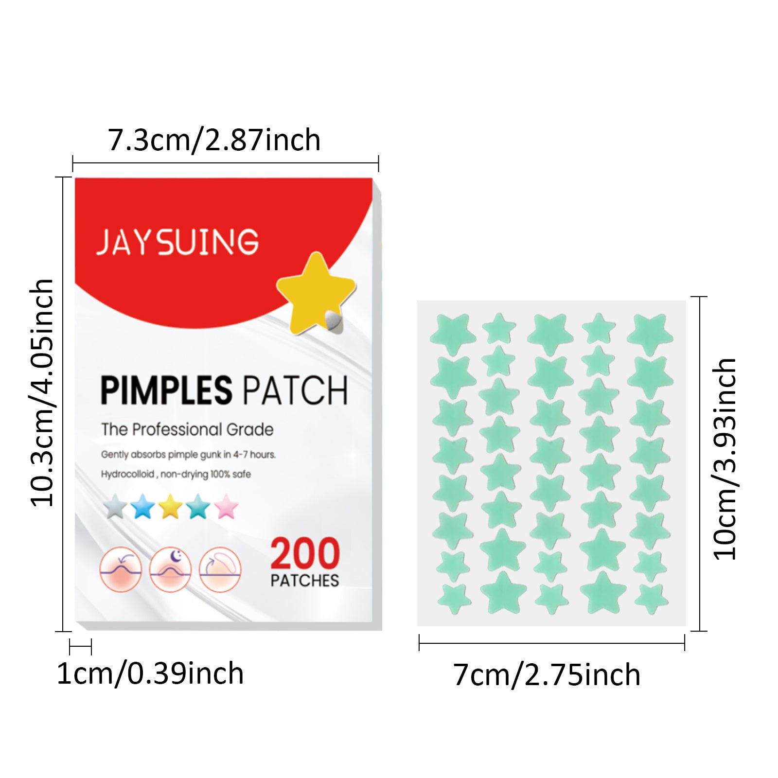 Jaysuing Star Colored Acne Stickers Repair Acne Pits & Marks | Other
