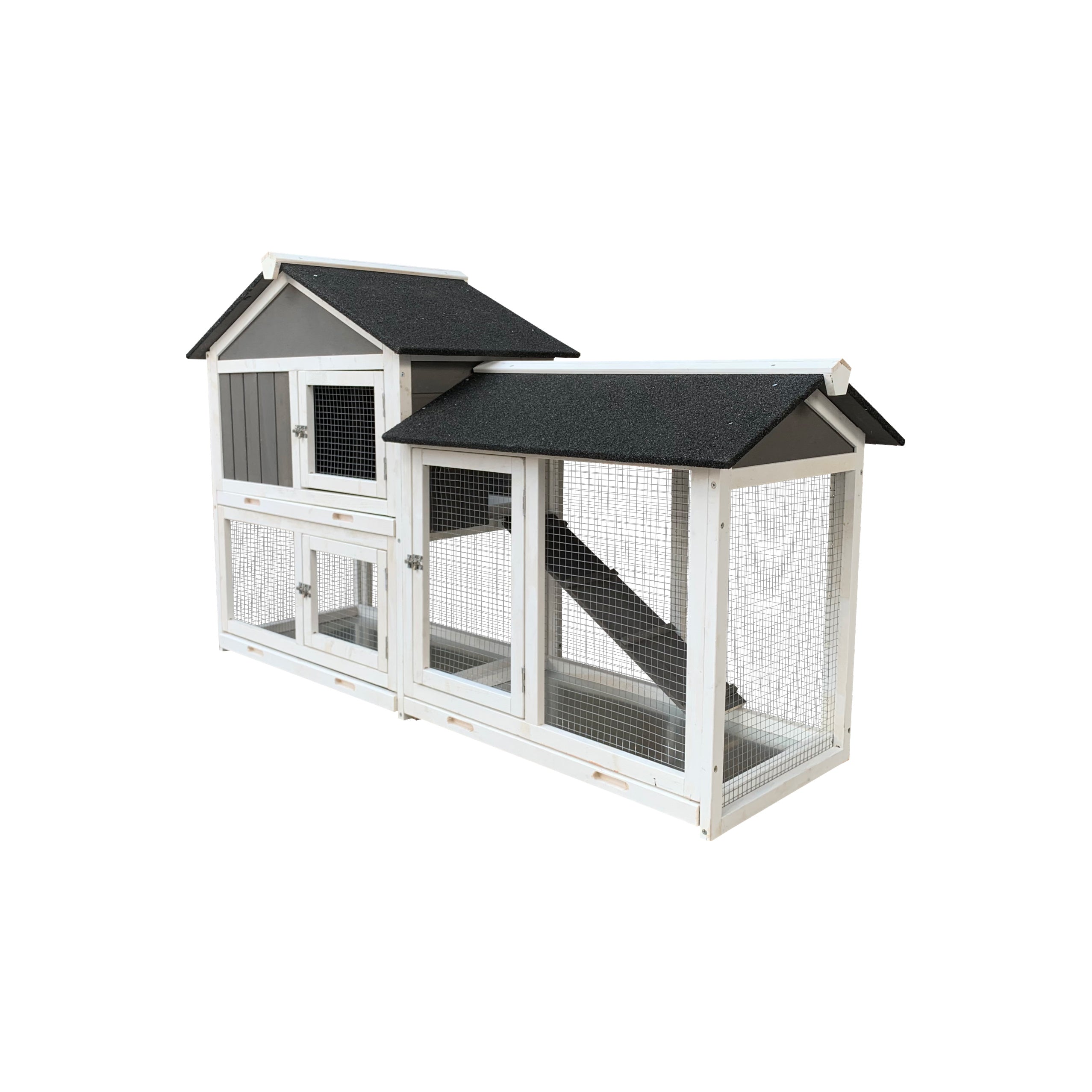 Detachable Pallet Ramp Wooden Outdoor Rabbit Hutch With Walk | Other