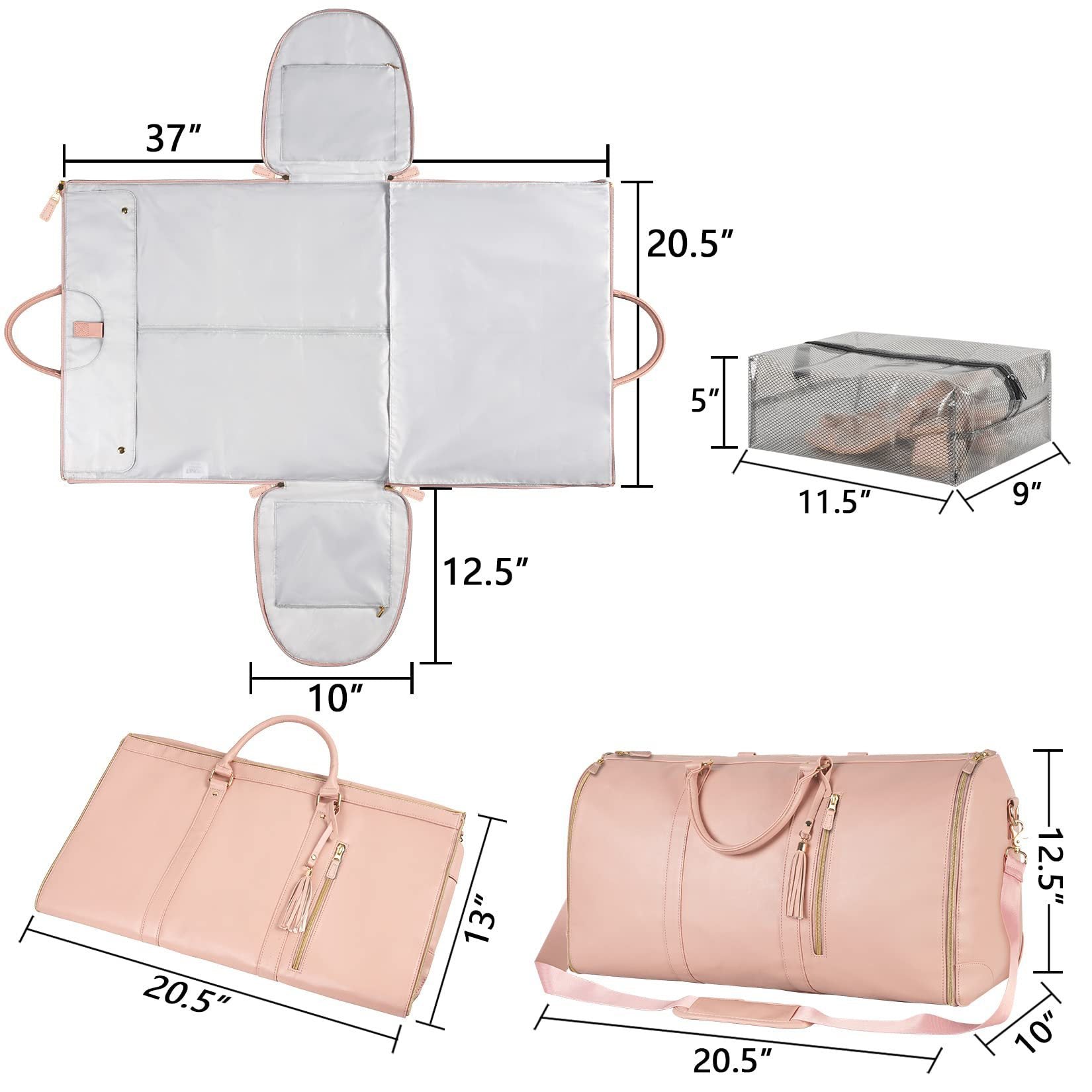 Large Capacity Travel Duffle Bag Women's Handbag Folding Sui | Luggage & Bags